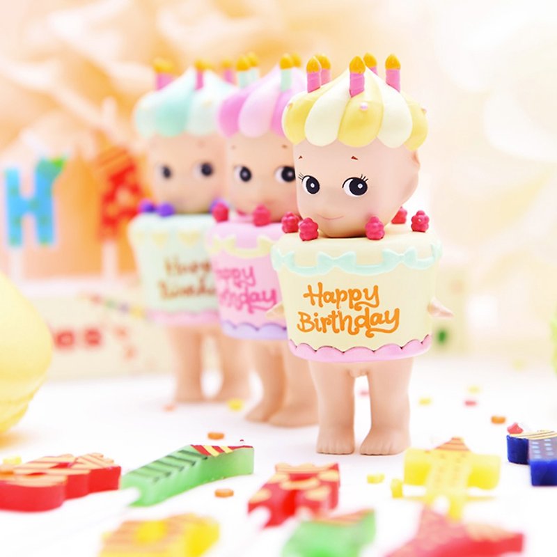 Sonny Angel│Sweet birthday cake box with doll (box of 12) - Stuffed Dolls & Figurines - Plastic 