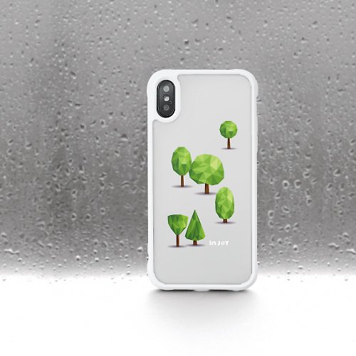 INJOY mall iPhone 7/8/Plus/XS/XR/max/SE3森林系幾何文青 耐撞擊邊框手機殼