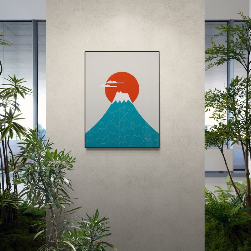 【獨家版畫】ilovedoodles | 貓咪地景 144- 貓咪組成的富士山 - 海報/掛畫/掛布 - 紙 