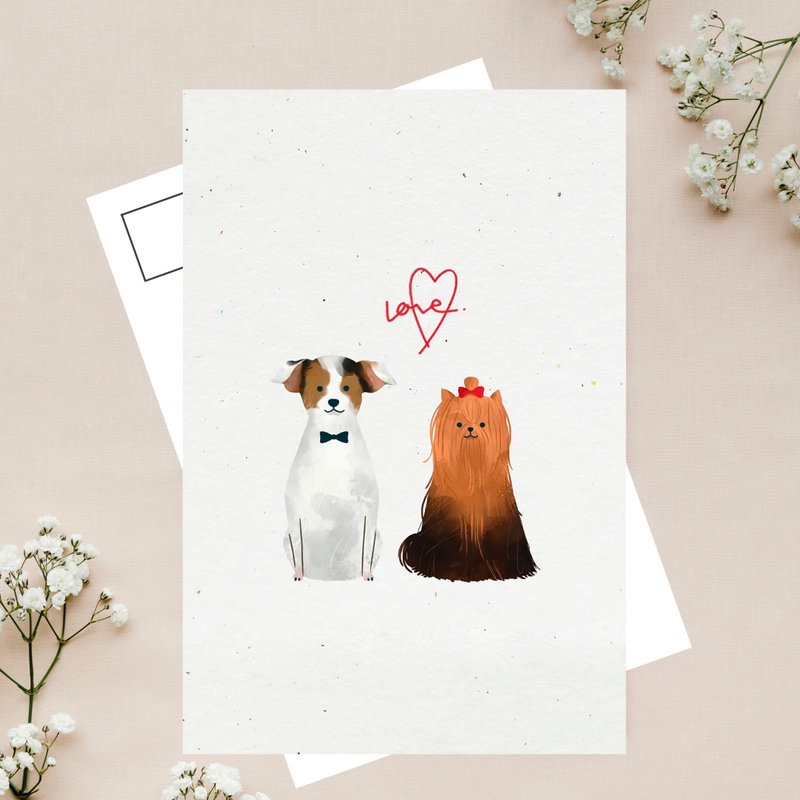 Puppy love postcard - Cards & Postcards - Paper 