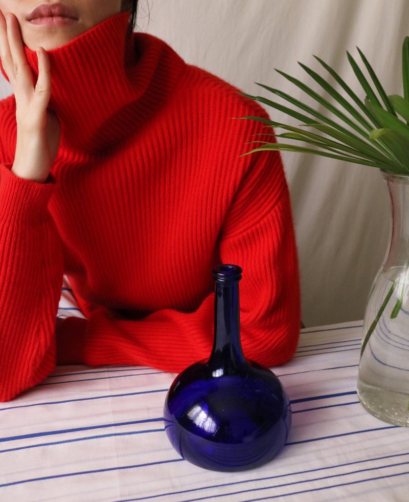 VANESSA SWEATER 套頭落肩羅紋喀什米爾毛衣 現貨 剩L - 女毛衣/針織衫 - 羊毛 