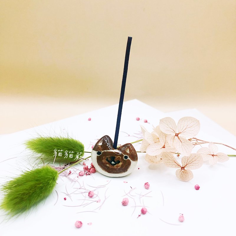 暹羅貓 療癒小物 多功能線香座 貓貓蕨手作 - 擺飾/家飾品 - 陶 
