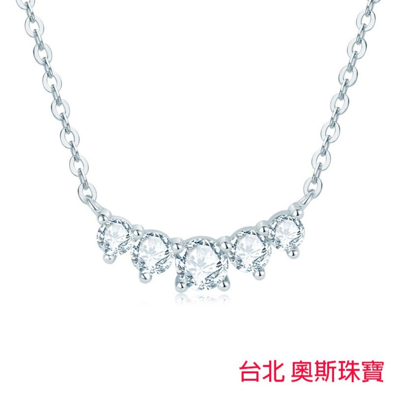 莫桑石 莫桑鑽 貴氣女項鍊 台北門市 客製化訂製白金 - 項鍊 - 其他材質 