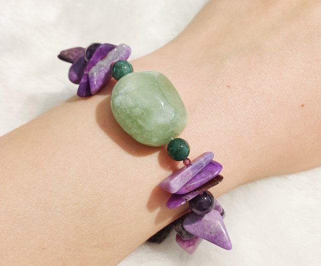 Amethyst Fluorite Green Aventurine Bracelet