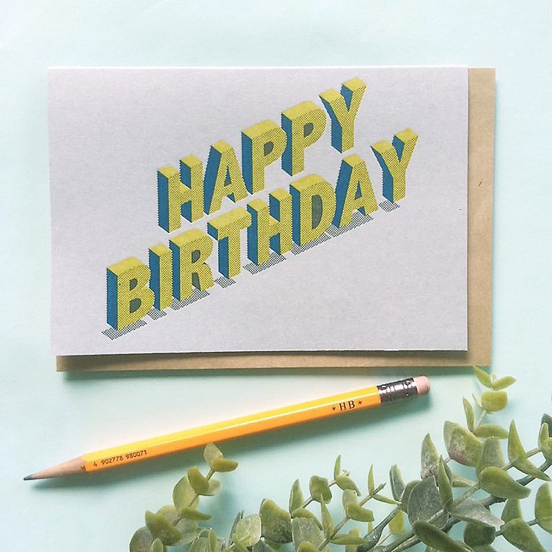 LETTERPRESS CARD TYPOGRAPHY 03 - Cards & Postcards - Paper Gray