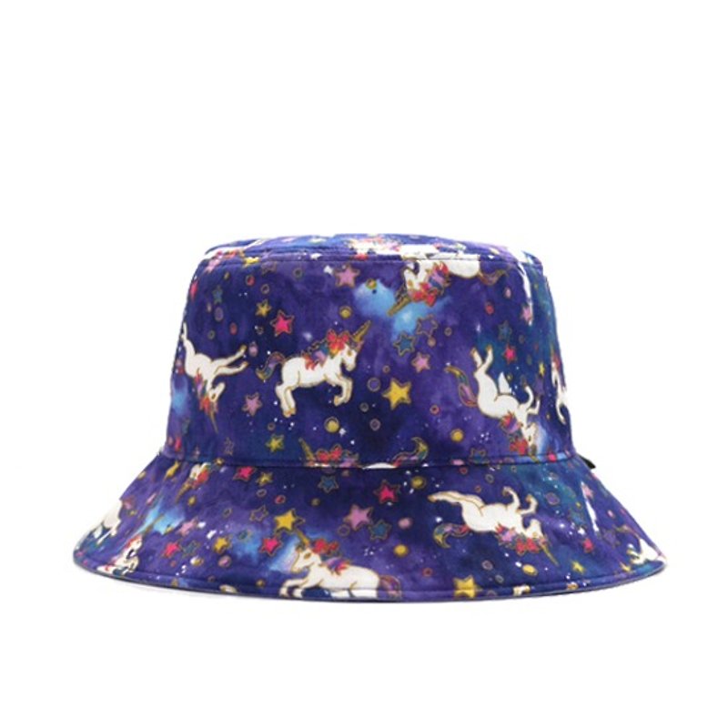 Blooming gilt sided star unicorn hat - blue - หมวก - วัสดุอื่นๆ สีน้ำเงิน