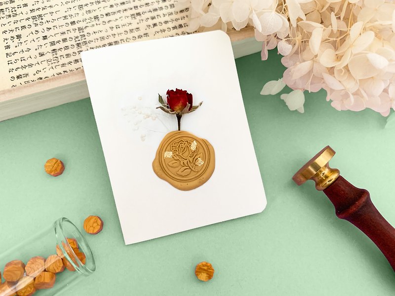 Dry flower mini card (3 pcs without envelope) Blind box sealing Wax card, fire lacquer birthday card