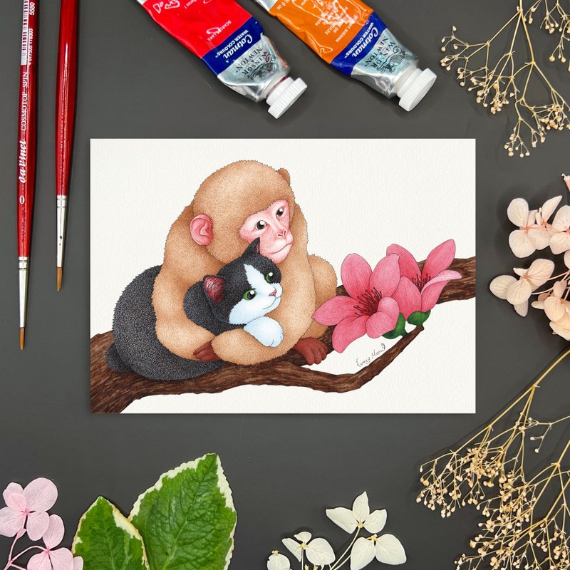 【貓瘋子】明信片(115) - 卡片/明信片 - 紙 多色