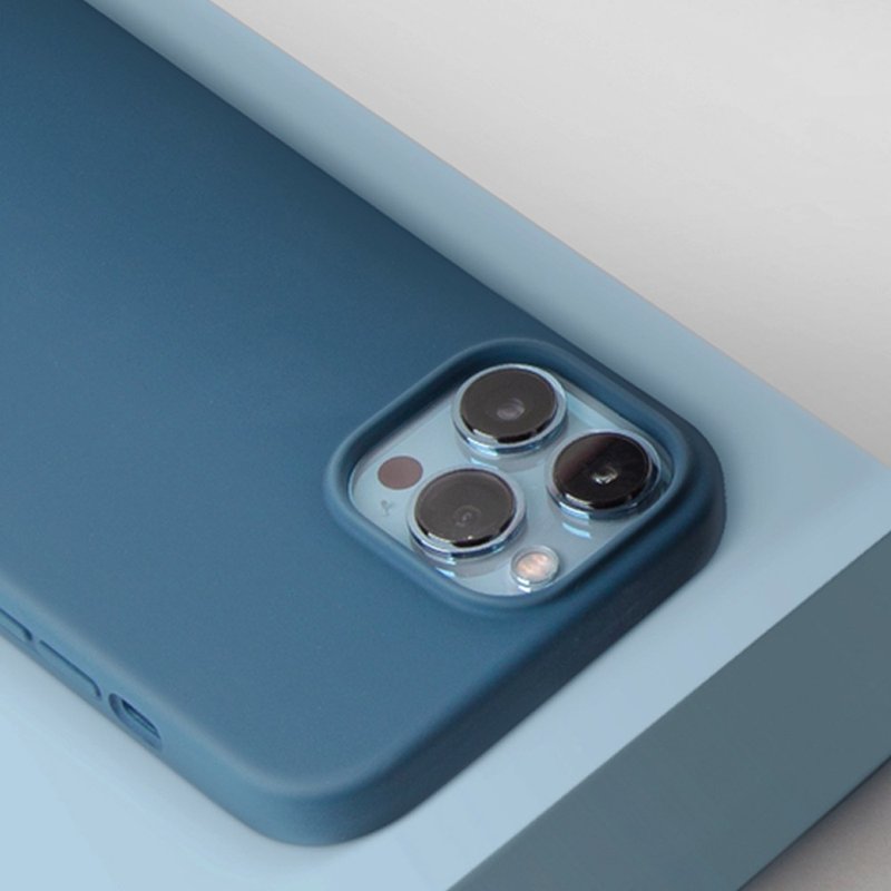 iPhone 13 LinoHue 矽膠防摔手機殼 支援磁吸充電-海藍 - 手機殼/手機套 - 塑膠 藍色