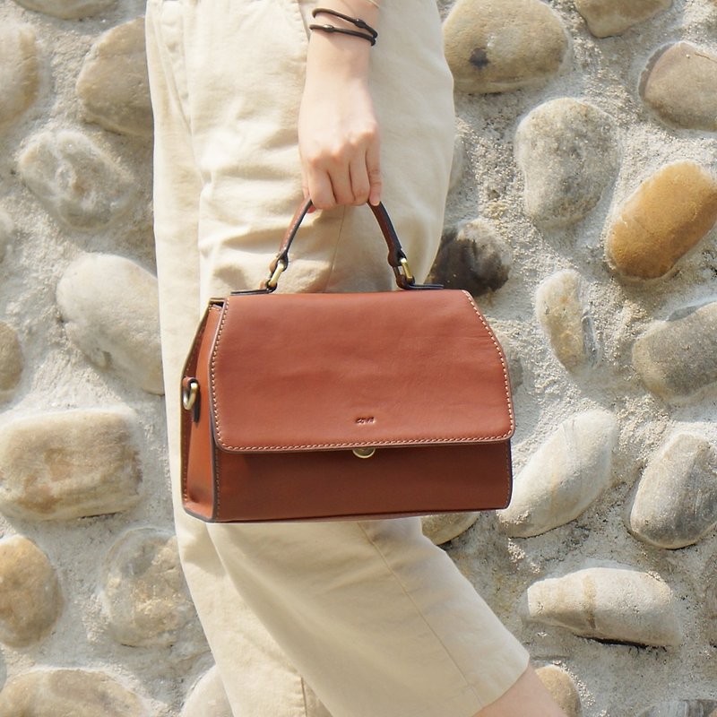 The box - Handbags & Totes - Genuine Leather Brown
