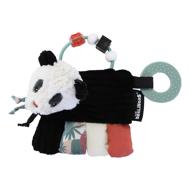 France Les Deglingos-Multi-functional Soothing Bite Towel (Panda/Lototos) - Kids' Toys - Cotton & Hemp 