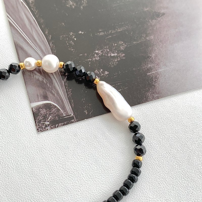 Memory freeze/handmade beaded bracelet. Freshwater pearls. Natural colored Stone. Japanese imported beads - Bracelets - Other Materials 