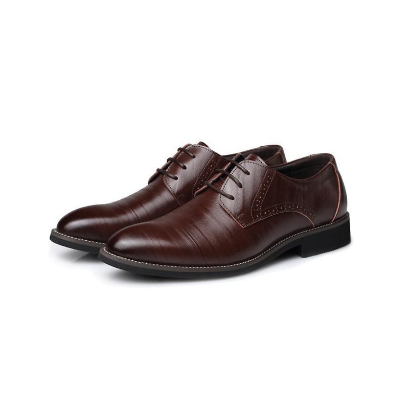 Kings Collection Bradford Oxford Shoes KCCS3 Dark Brown - Men's Leather Shoes - Faux Leather Brown