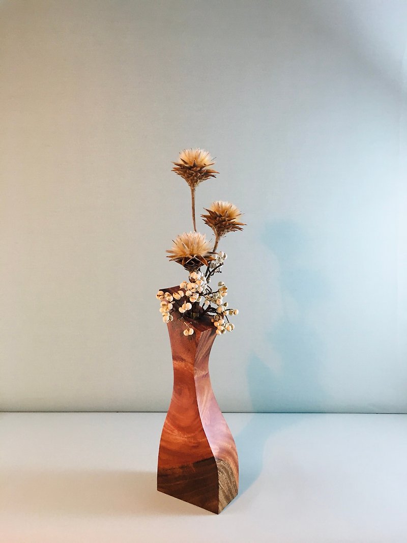 Light Forest  星谷-極簡木質花器 桃花心木 女王款 聖誕禮物 - 花瓶/陶器 - 木頭 