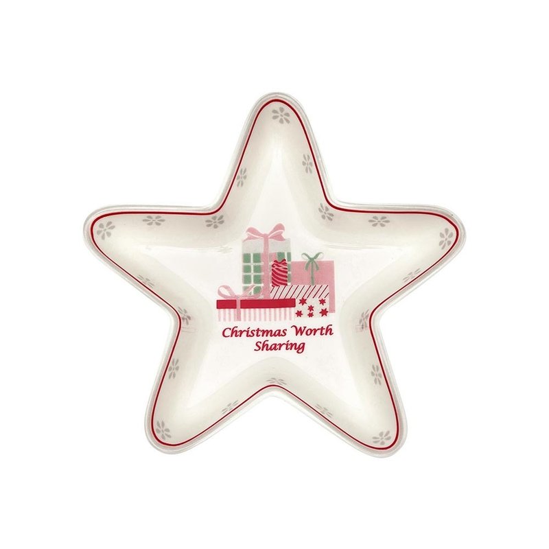 丹麥GreenGate bella xmas white 造型盤鈴鐺 / 星星-共兩款 - 盤子/餐盤/盤架 - 其他材質 多色