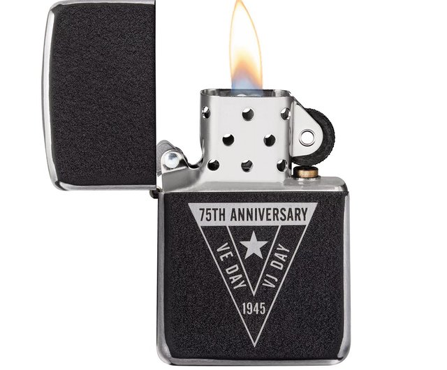 Lighter With Engraving Zippo Black Crackle Petrol Lighter -  Israel