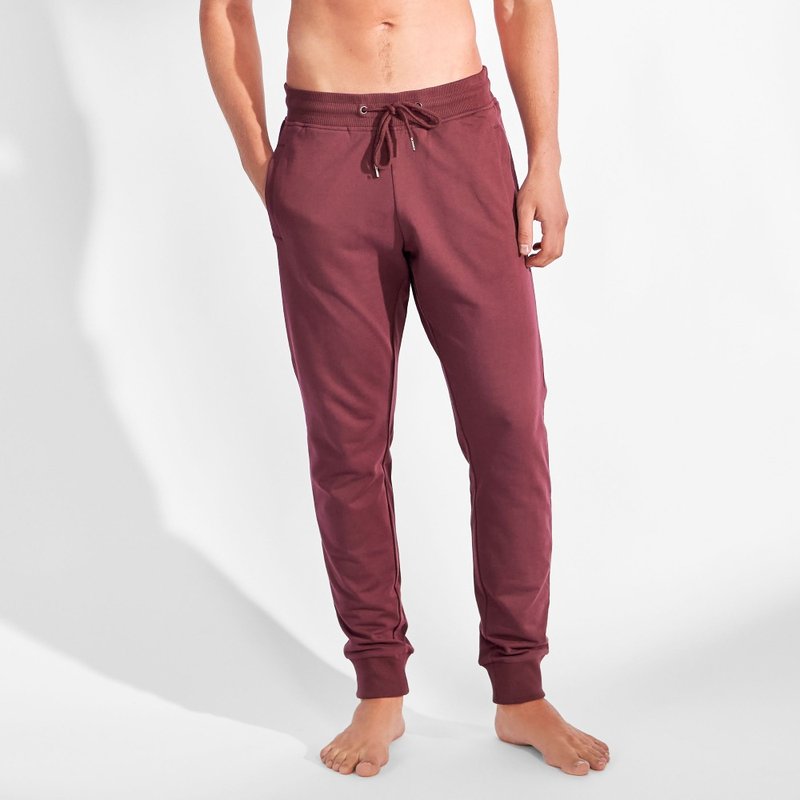 Bread & Boxers Lounge Pant 男用純有機棉長褲 - 勃根地紅 - 男長褲/休閒褲 - 棉．麻 紅色