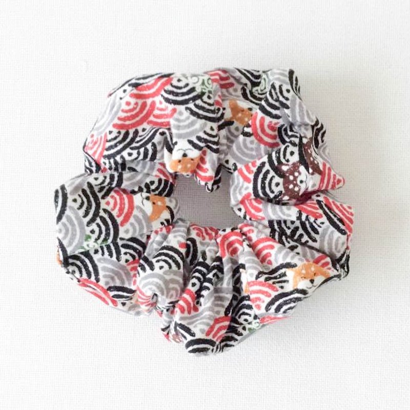 Shiba Inu hides the cat hair ring - red black - Hair Accessories - Paper Red