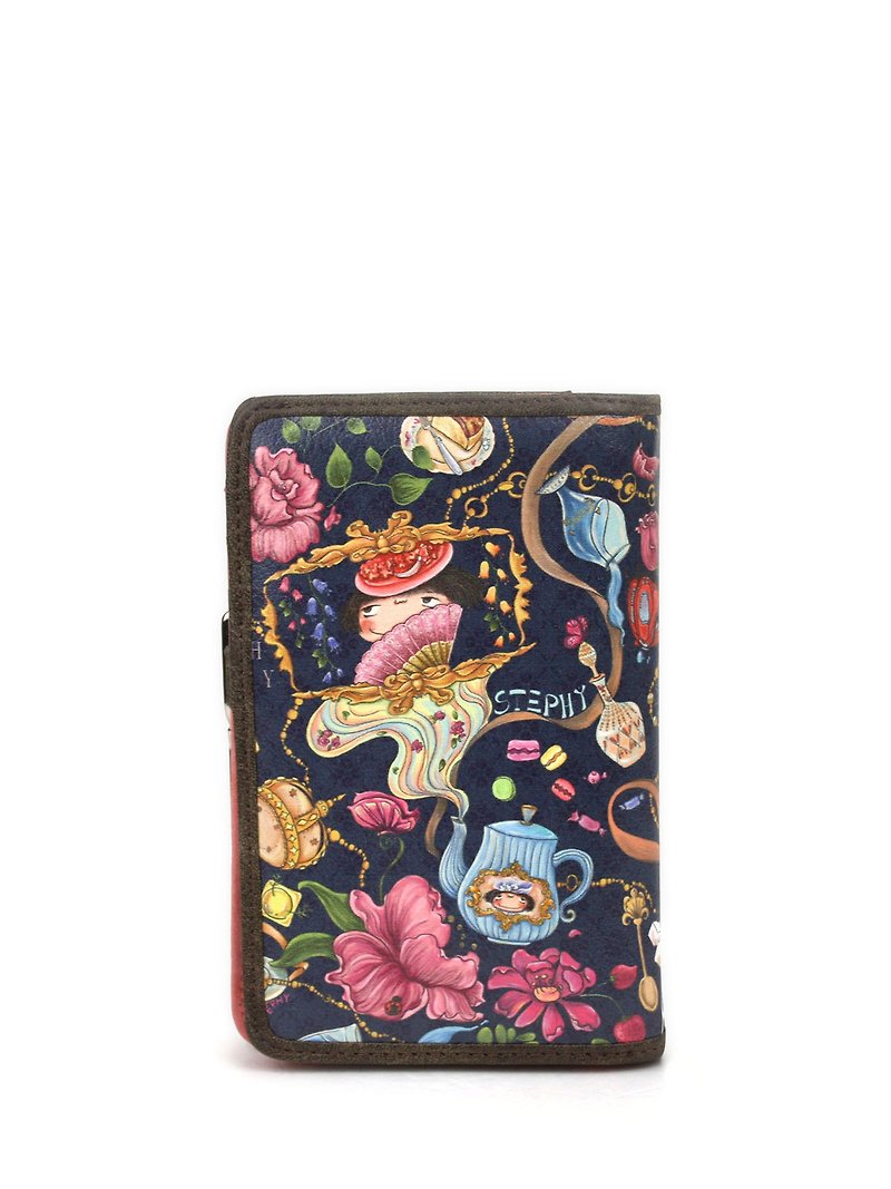 Stephy果果品牌SB025-DH 宮廷盛宴系列女款可愛藝術印刷的錢包/零錢包 - 長短皮夾/錢包 - 真皮 