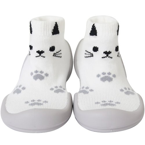Babytone 韓國Komuello襪子學步鞋- White Jelly Cat