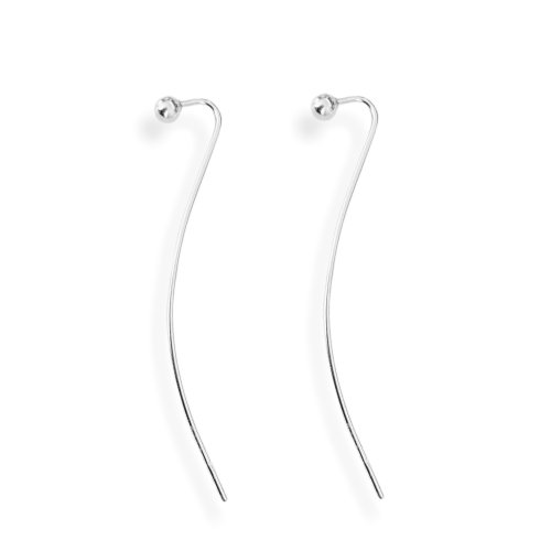 alisadesigns Long Bar Earrings Handmade Minimalist Style 925 Sterling Silver