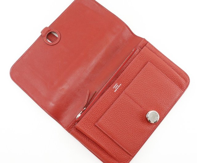 美品HERMES エルメス ドゴン GM □R トリヨン　赤　財布 長財布 日本直送】エルメス HERMES ドゴンGM 長財布 トリヨンクレマンス 赤