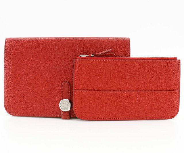 HERMES / 長財布/レザー/レッド/無地/レディース/ドゴンGM/トリヨンクレマンス// 日本直送】エルメス HERMES ドゴンGM 長財布 トリヨンクレマンス 赤