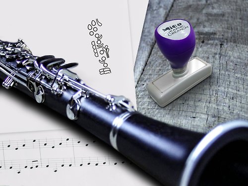 MICO Graphic Creation 音樂印章 單簧管 Clarinet 原子印、指法、樂理, 教學印