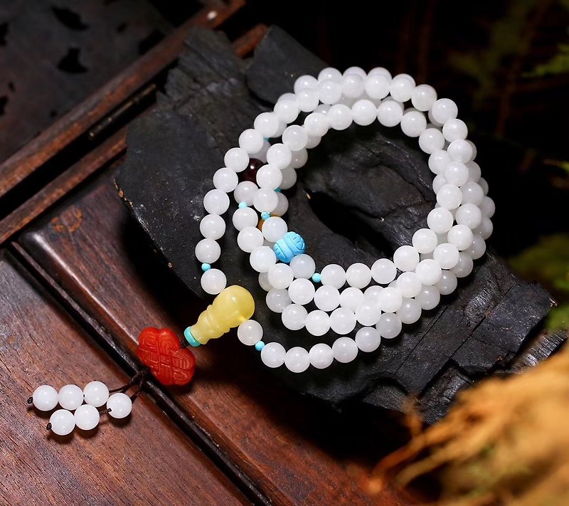 Original natural and Tian Baiyu bracelet can be used as necklace - สร้อยข้อมือ - หยก 
