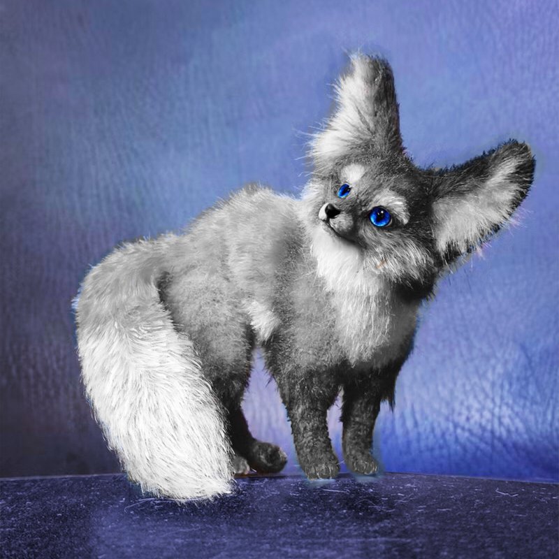 Made to order phenec fox fantasy animal stuffed art doll - 公仔/玩偶 - 其他人造纖維 多色