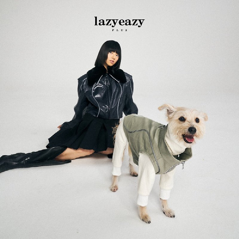 Lazyeazy ペット模造ワニ革ベストシュナウザー犬服小型および中型犬リーシュリングロープベスト - 洋服・帽子 - その他の素材 