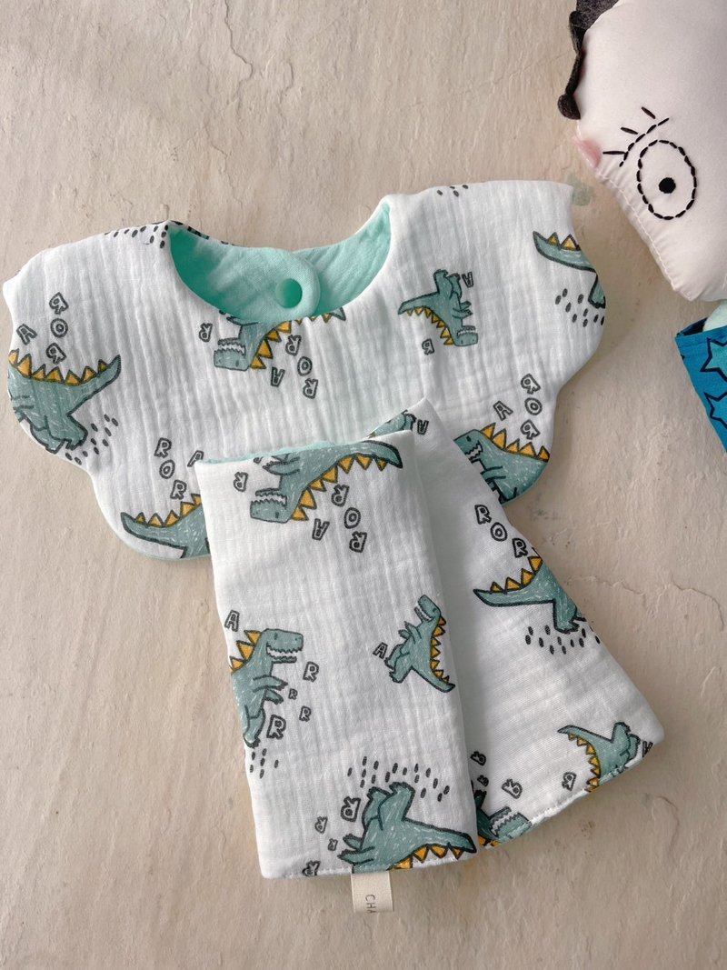 最愛是恐龍彌月禮盒     手工製2件組 - 彌月禮盒 - 棉．麻 多色