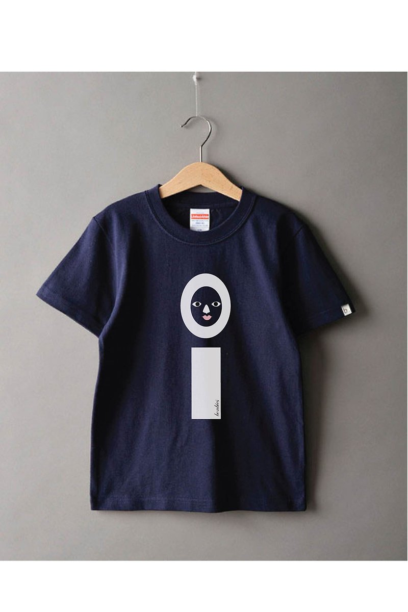 Alphabet AZ Name T-shirt Letter I - เสื้อยืด - ผ้าฝ้าย/ผ้าลินิน สีน้ำเงิน