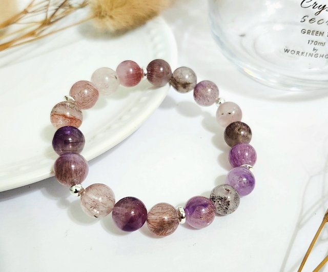 天然石♡花火スーパーセブン♡新品未使用♡ブレスレット スーパーセブン花火 ブレスレット 12mm | Vegetto（天然石