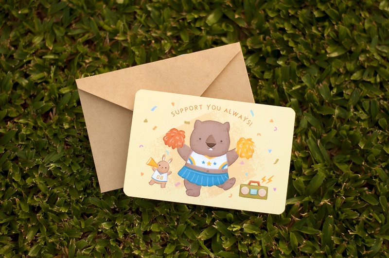cute animals postcard greeting card-D - การ์ด/โปสการ์ด - กระดาษ ขาว
