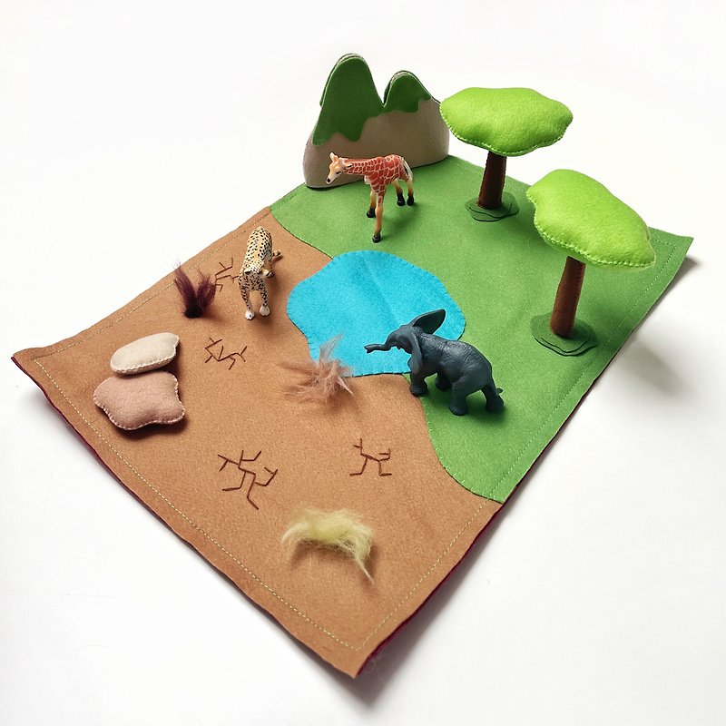 Kids play mat set safari animals - 寶寶/兒童玩具/玩偶 - 環保材質 