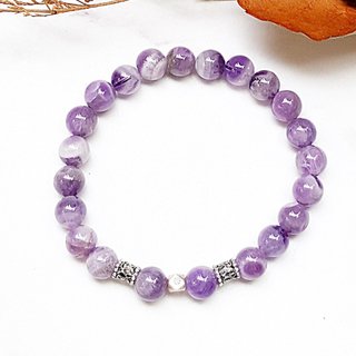 Five Elements-Earth System Energy Stone Dream Amethyst 925 Sterling Silver Bracelet Natural Stone Minimalist Customization