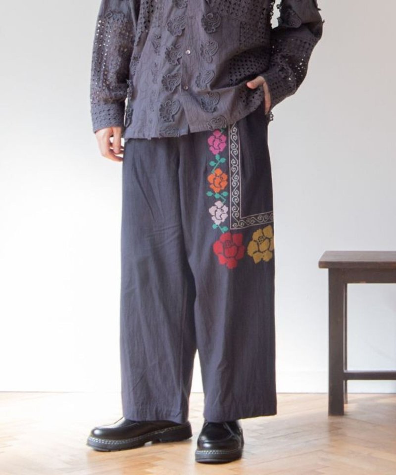 【熱門預購】格魯伊姆刺繡直筒男裝長褲 (二色) IDS-5331 - 男長褲/休閒褲 - 其他材質 