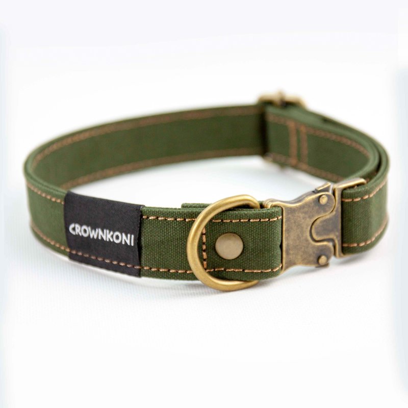 Canvas collar - green - Collars & Leashes - Other Materials 