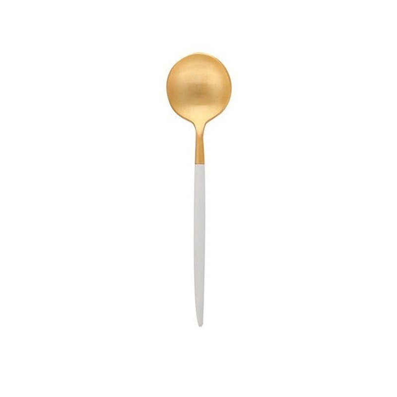 GOA系列白金點心匙 - 刀/叉/湯匙/餐具組 - 不鏽鋼 白色