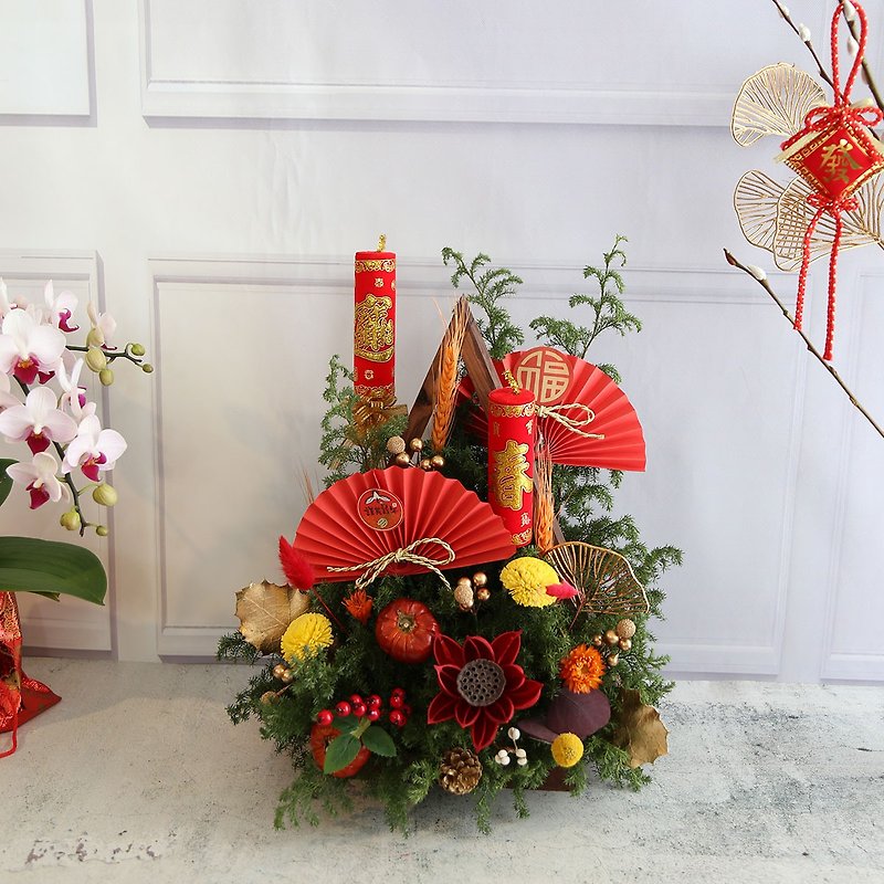 Table Flower for the Year of the Tiger*T19/Eternal Flower.Dry Flower/Potted Flower/New Year Gift Box/New Year Flower Ceremony/Opening Flower Ceremony - Dried Flowers & Bouquets - Plants & Flowers 