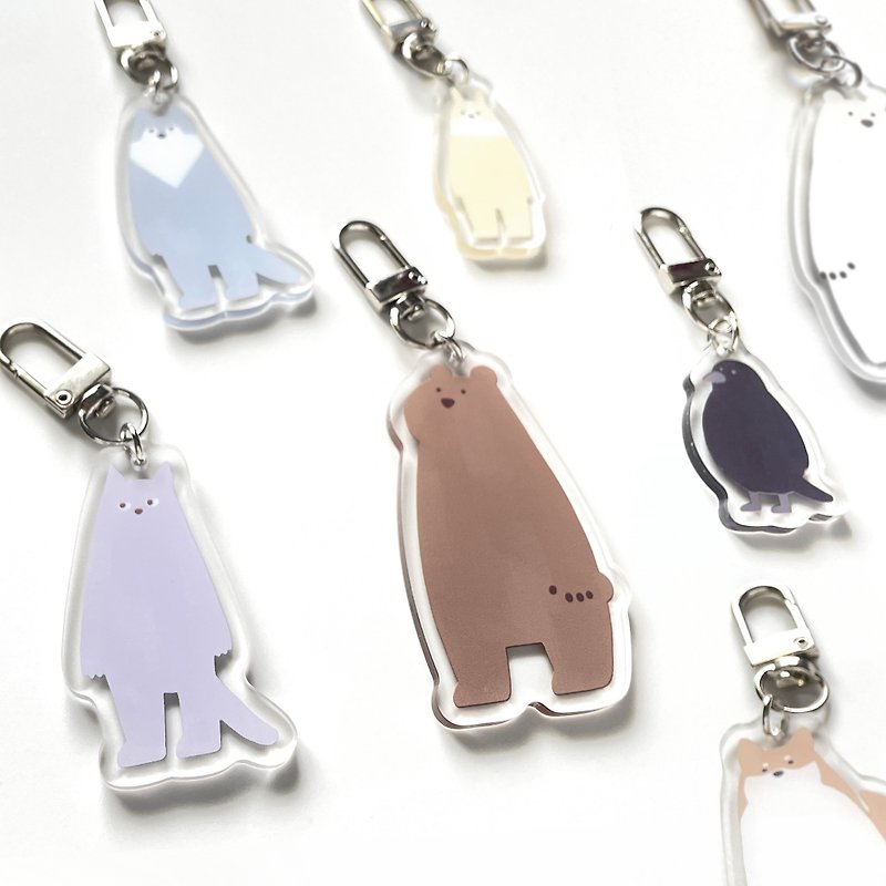 Let's Get Some Animals' ZOO Series Acrylic Pendant [Graduation Gift] - ที่ห้อยกุญแจ - อะคริลิค สีกากี
