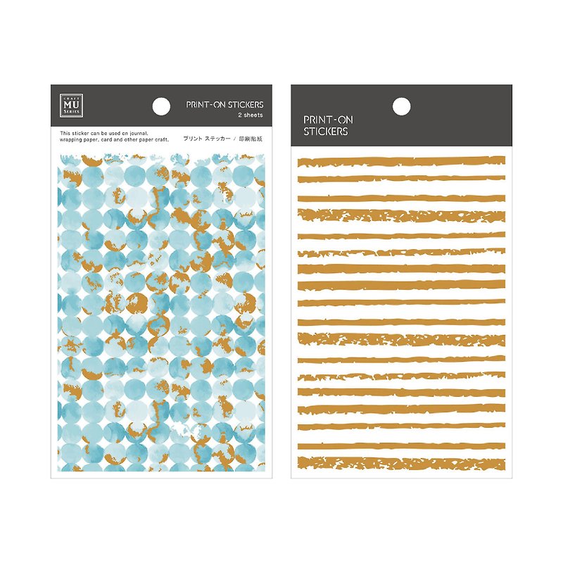 【Print-On Stickers】| 紋理系列58-藍彩金緞 | 手帳、DIY好朋友 - 貼紙 - 其他材質 金色