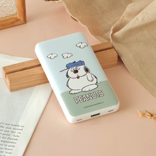 TOYSELECT SNOOPY史努比草地上的歐拉夫雙線快充10000mAh行動電源