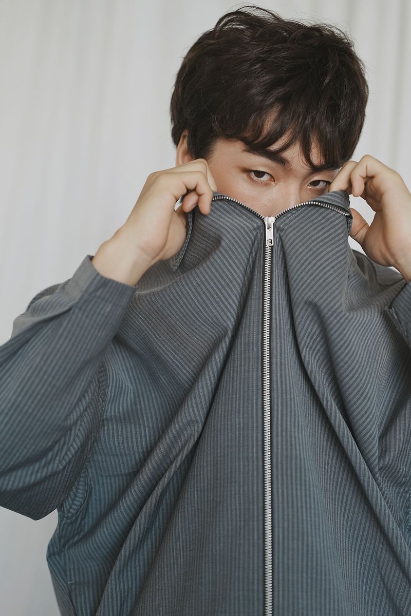 Stone As-Zip-Up Overshirt / 拉鍊夾克 - 男夾克/外套 - 羊毛 灰色