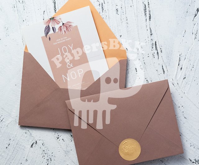 4x6,5x7 inch Invitation Envelope-Minimal Floral Design (100 pcs/pack) -  Shop papersbkk Envelopes & Letter Paper - Pinkoi