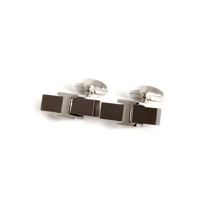 Kings Collection Unique Dark Brown Rectangle Cufflinks KC10024 Brown - Cuff Links - Other Metals Brown