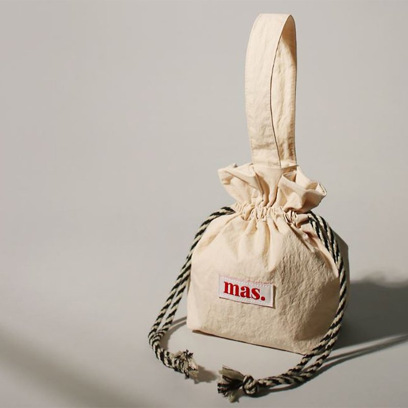 韓國設計師品牌 Masmarulez 素色束口袋 日式和風 - 水桶袋/索繩袋 - 其他材質 