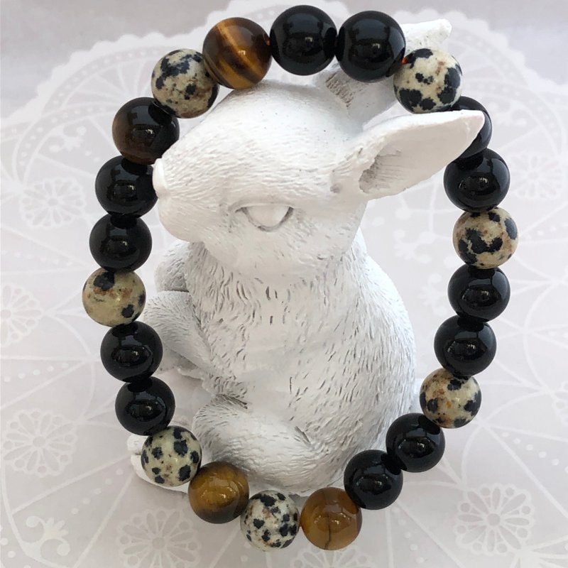 Natural stone bracelet that is likely to increase financial luck - Bracelets - Stone Black