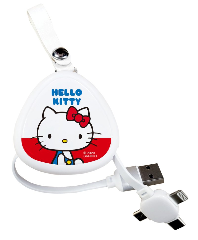 【Hong Man】Sanrio 3-in-1 retractable fast charging cable HELLO KITTY - ที่ชาร์จ - พลาสติก สีแดง